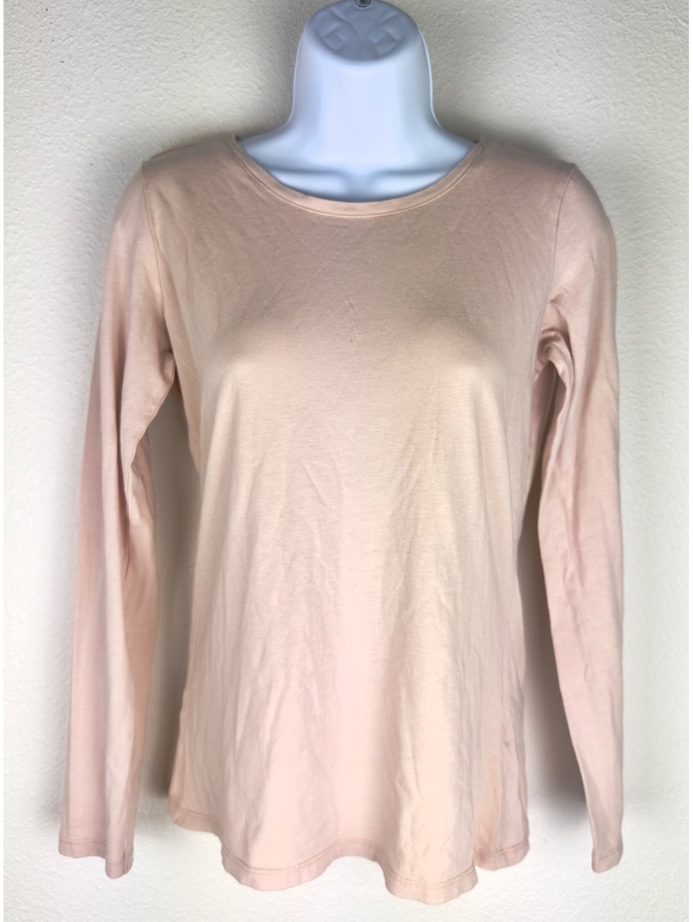 Tahari Essentials Women’s S Blush Pink Long Sleeve Scoop Neck Top [COPY] [COPY]